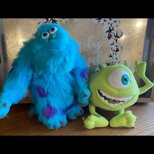 Monsters Inc Mike Wazowski & Sully Plush 2001